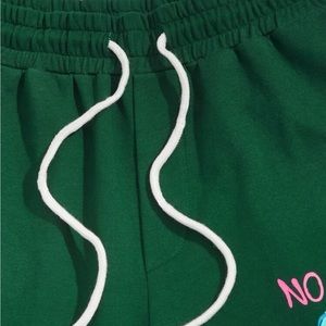 Graphic Drawstring Waist Pants